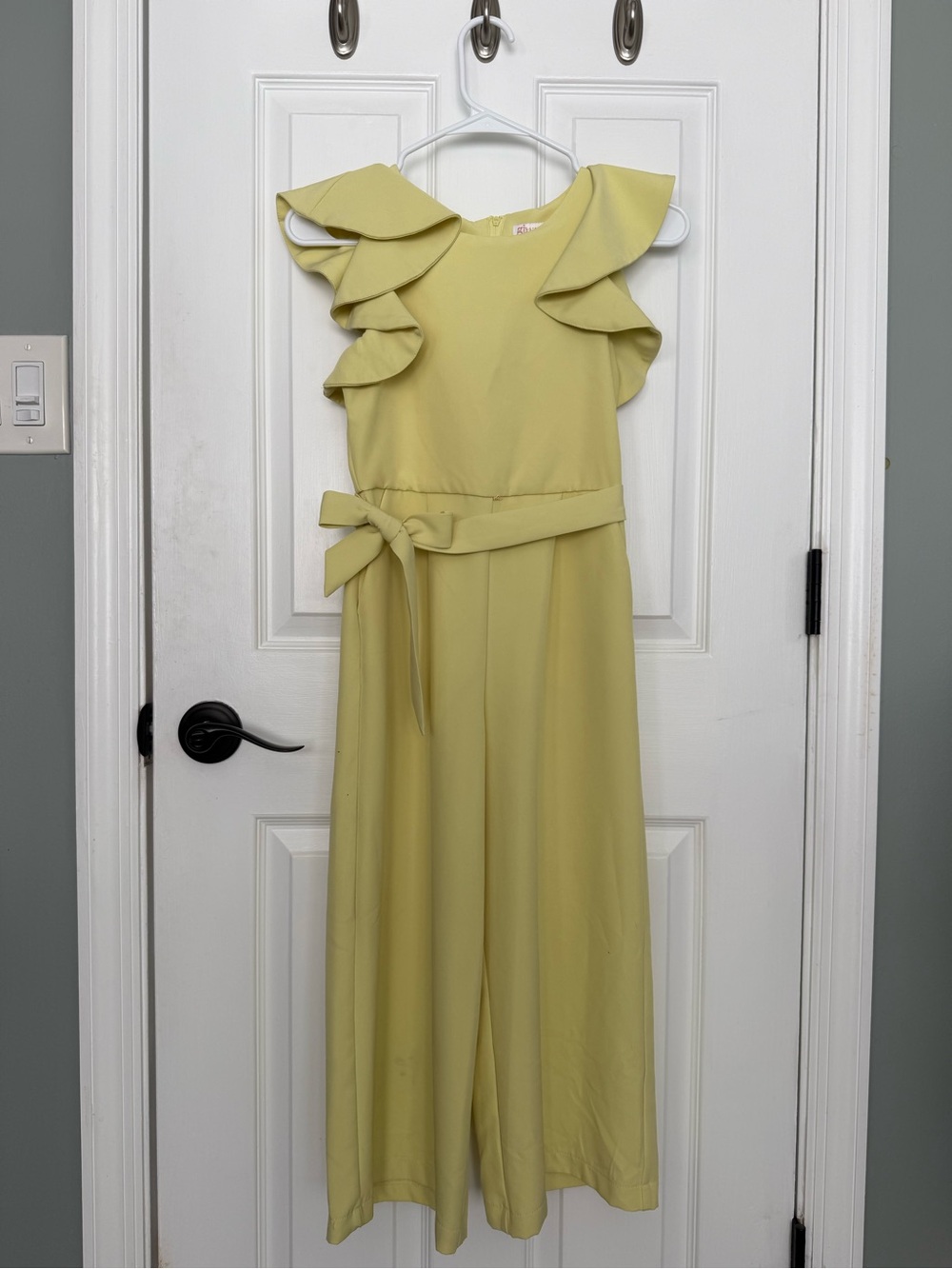 GB Girls Lemon Ruffle Sleeve Wide-Leg Jumpsuit